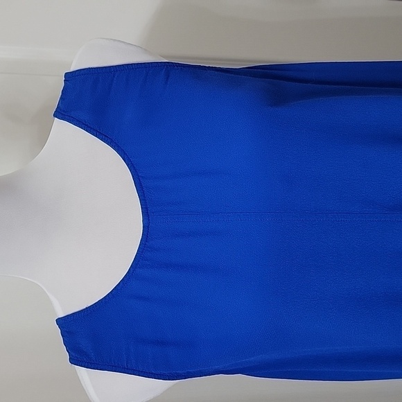 Madewell Size L Royal Blue Lakeshore Button-Back Shift Dress, Sleeveless, GUC - Picture 2 of 13